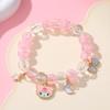 Sanrio Cinnamoroll Crystal Beaded Bracelet - Handmade Cartoon Gift for Female Students, Friends, and Couples.