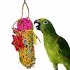 4 Stück Vogel Papagei Glocke Baumwollseil Blöcke Ball Hängender Käfig Dekor Kauspielzeug für Haustiere