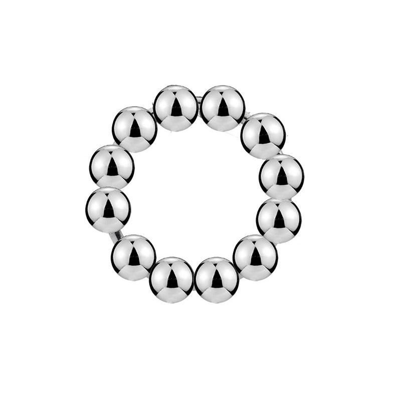 Neuer Penisring aus rostfreiem Metall, Sexspielzeug für Männer, Verzögerung der Ejakulation, Penisring aus Edelstahl mit 13 Perlen, Eichelstimulator