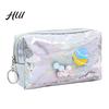 Cute Pencil Bag Case Rectangular Waterproof Stationery with Multiple Compartments Soft Pouch for Pens Erasers Rulers School Office Supplies Holder