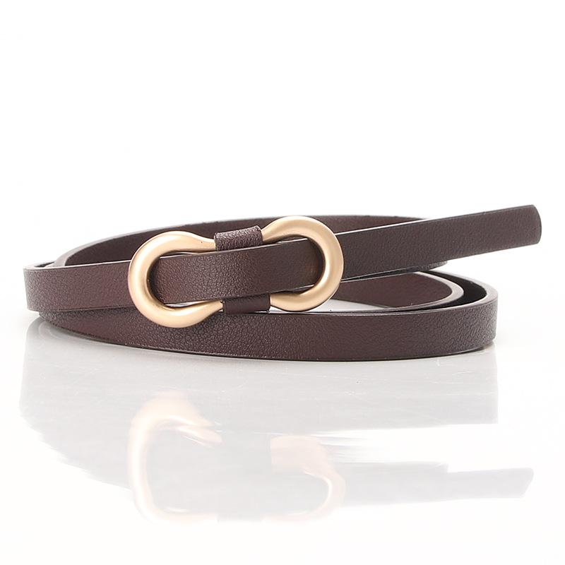 

Women s 8-Shaped Buckle Belt: Versatile PU Decorative Waistband for Dresses кавовий