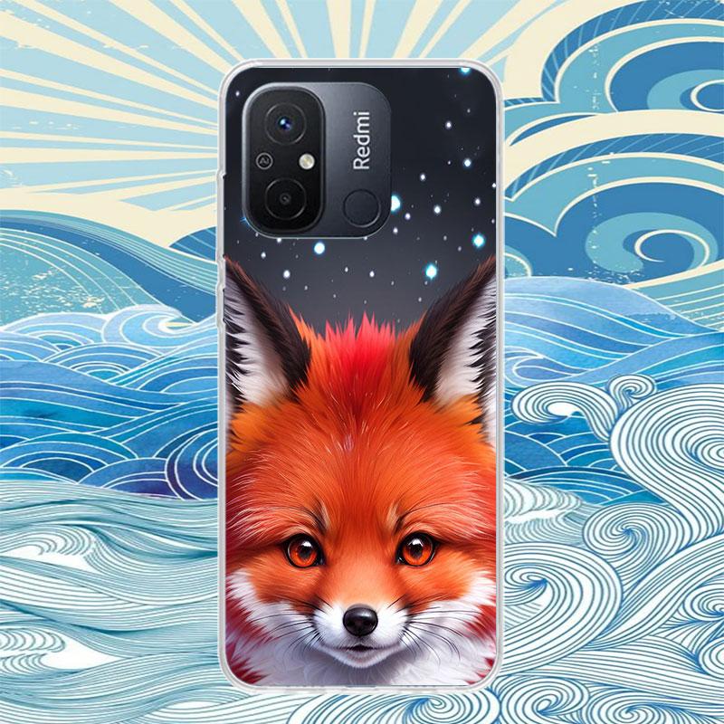Animal Fox Phone Case For Xiaomi Redmi 13 13C 14C 12 12C 10 10A 10C 9 9A 9C 9T 8 8A 7 7A 6 Pro 6A K70 K60 K40 K20 S2