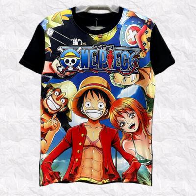 3D plně potištěné tričko s kreslenou postavičkou Luffy z One Piece(unisex)