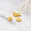 30-100pcs/lot 14K 18K Gold Silver Plated Square Flat Loose Spacer Beads Bracelet Decorate Beading For DIY Jewelry Crafts Finding