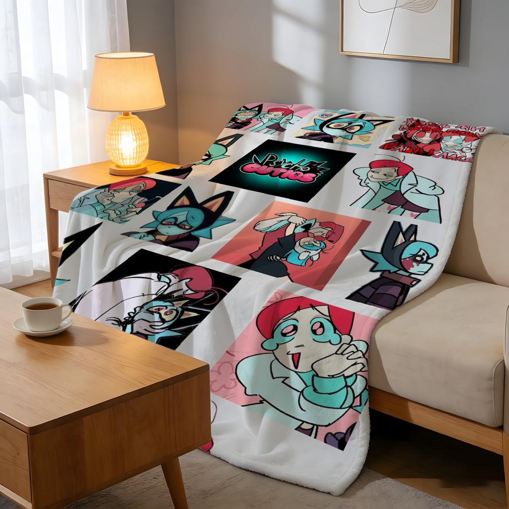 Throw High-Density Short Plush Blanket For Sofa Nap Air-Conditioned Room Soft Skin-Friendly Anime P-Psychocuties Mimi