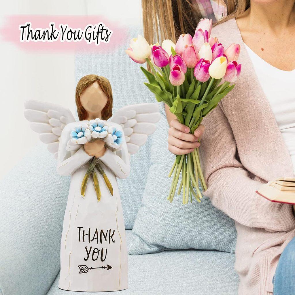 Easter Rabbit Resin Craft With Angel And Sunflower For Gift And Home Decor