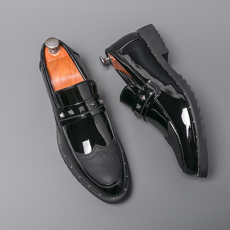 Men's Lacquer Leather Shoes 2026 Designer Fashion Style Work and Office 38-46 Outdoor Casual Street Trendy Loafers Slip on New