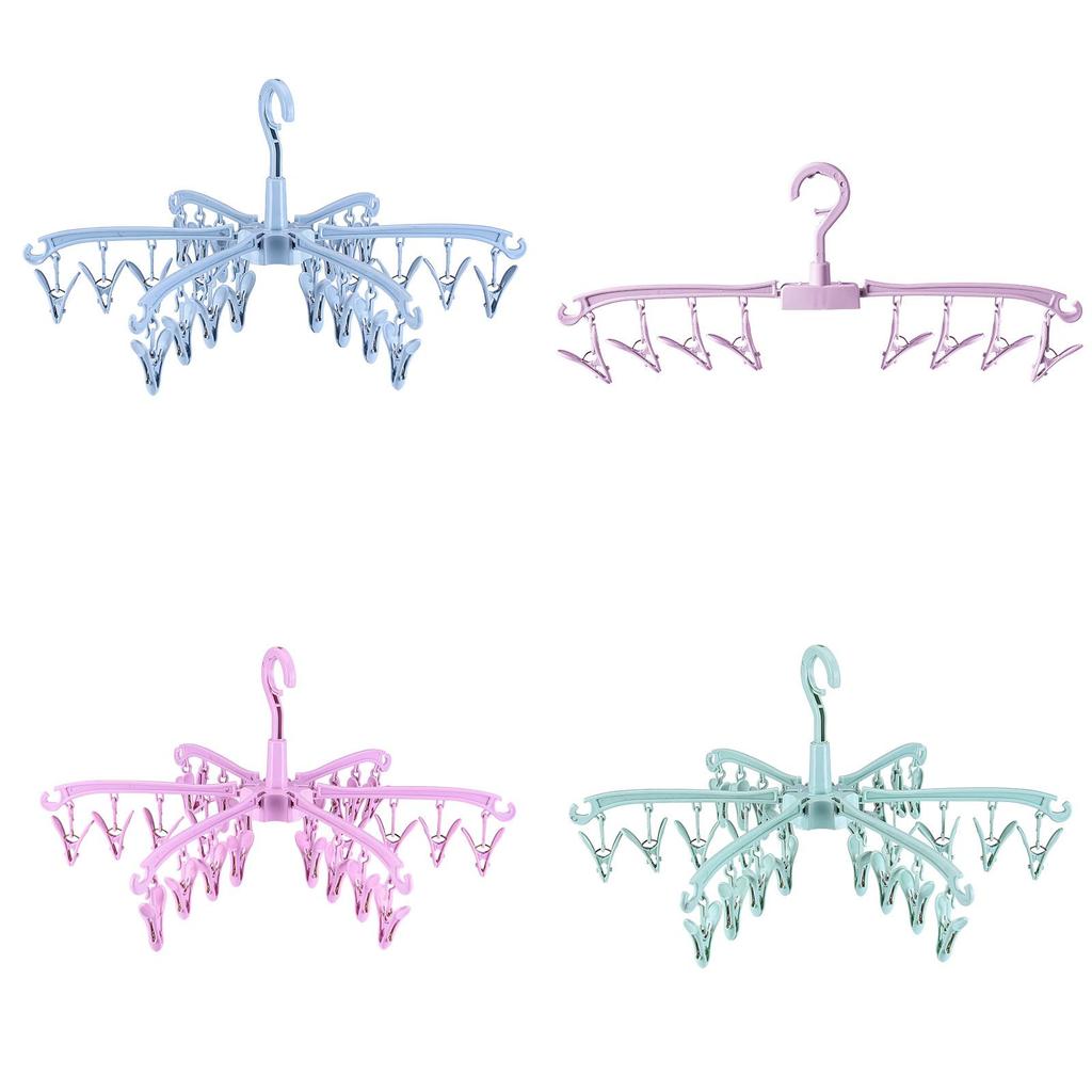 Stylish Plastic Pants Hanger With 24 Clips For Closet Organization And Space Saving
