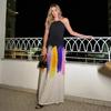 2024 Summer/Fall New European & American Style Women's Sexy Frill Stitch Split Dress