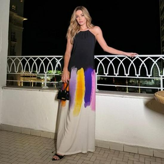 2024 Summer/Fall New European & American Style Women's Sexy Frill Stitch Split Dress