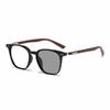 New Fashion Photochromic Myopia Glasses Retro Square Large Frame Anti-blue Light Goggles Men and Women Reading Glasses