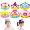 Bastelspielzeug Krone Kreativ Papier Pailletten Blumen Sterne Muster Spielzeug für Kinder Kinder Kindergarten Kunst Party Dekorationen
