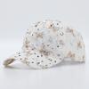 Baseball Hat Adjustable Back Buckle Butterfly Design Curved Brim Sun Protection Lace Hat with Rhinestones Inlaid Women Headwear