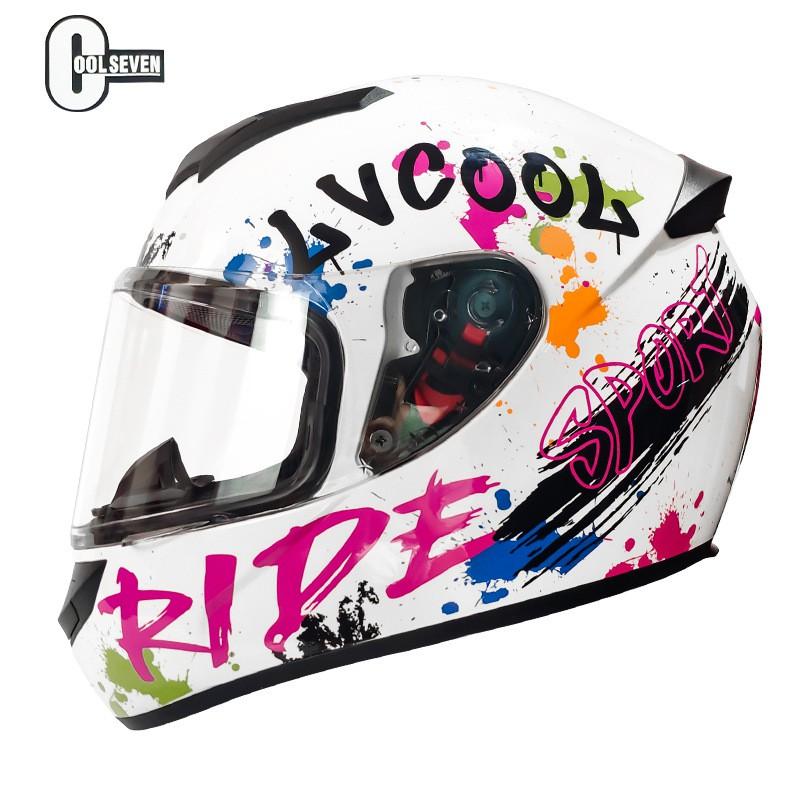 Certified Full Face Motorcycle Helmet Scooter Electric Bike Riders ABS Material DOT ECE Compatible
