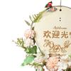 Elegant Floral Welcome Wreath for Spring Weddings and Home Decor