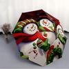 1pc Snowmen Winter Automatic Folding Umbrella with 8 Bones, 3-Fold Compact Umbrella, Compact Design On-the-Go Essential, casual outdoor acce