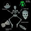 90cm Halloween Luminous Skeleton Hanging Flexible Joints Skeleton Outdoor Crazy Scary Hanging Props