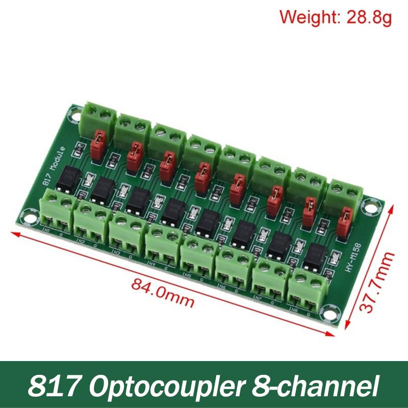 PC817 2 4 8 Channel Optocoupler Isolation Board Voltage Converter Adapter Module 3.6-30V Driver Photoelectric Isolated Module