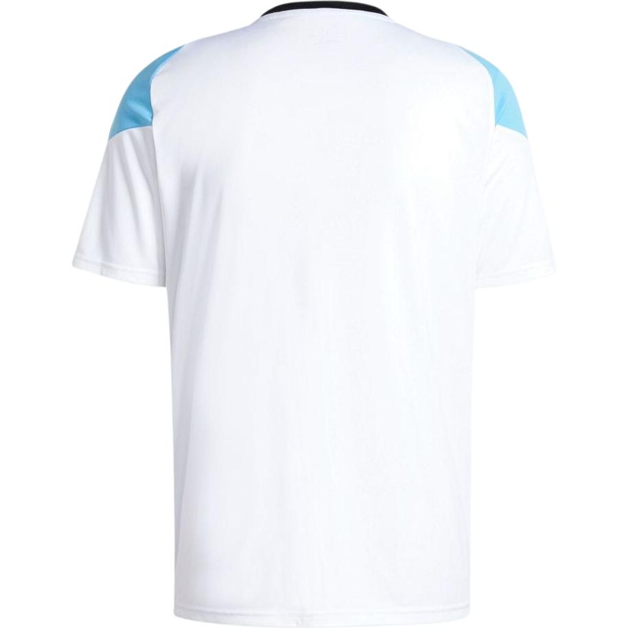 Adidas Messi Collection SS24 Módní Logo Kulatý Výstřih Tréninkové Krátký Rukáv Fotbalové Tričko Pánské Topy Bílé Modré IZ2996