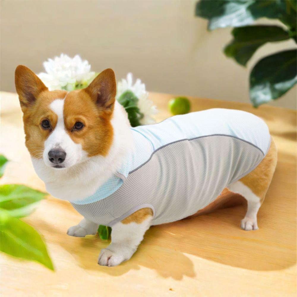 Quick Dry Pet Sleeveless Clothes Thin Fabric Pet Costumes Dog Cooling Vest  Beach Walk