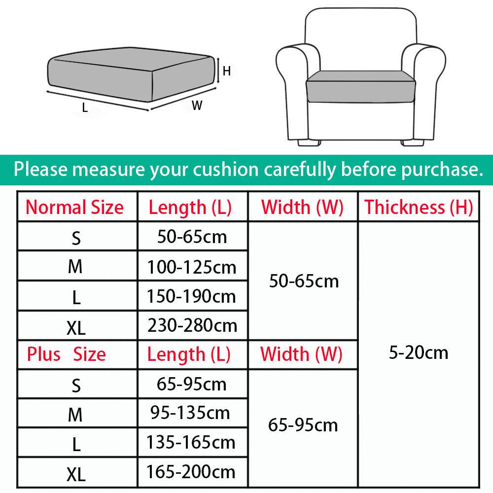 Printing Sofa Seat Cushion Cover For Furniture Elastic Protector Covers Pets Washable Removable Livingroom Sofas Cushion Case