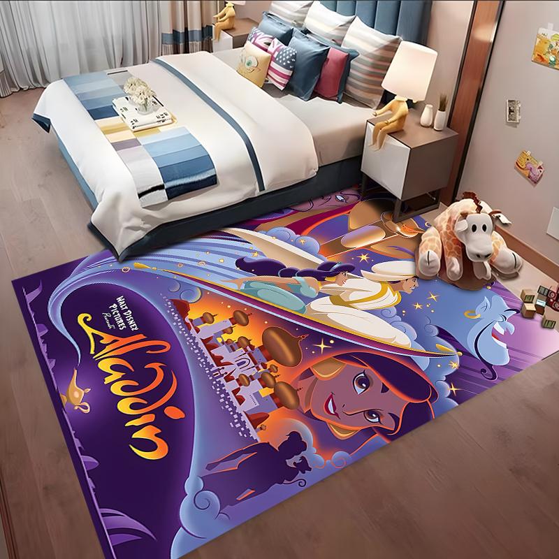 3D Aladdin Jasmine Princess Rugs for Living Room Bedroom Dining Children's Room Balcony Garden Decorative Carpet Fast Shipping