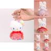 Plush Cat Keychain With Yarn Skirt Decoration For Gift And Decoration