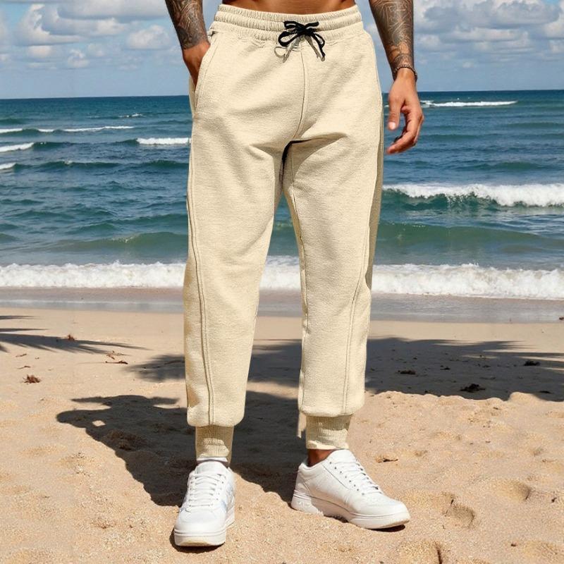 Autumn Outdoor Sports Trousers Men's Running Fitness Daily Casual Elastic Waist Trousers