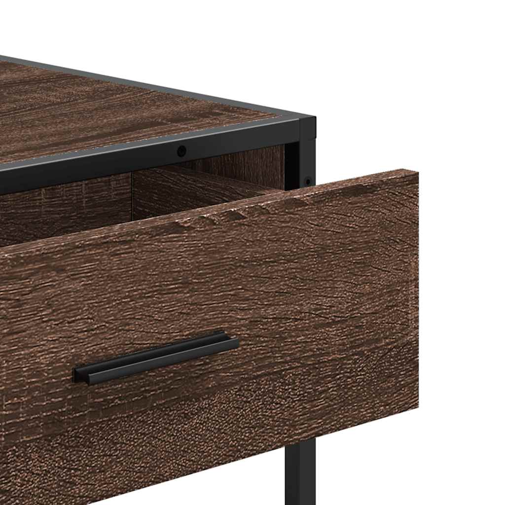 Vidaxl Console Table, Brown Oak, 90X35X80 Cm