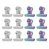 12PCS Metal Nail Tips Clips Metal Nail Pinching Clips Nail File & Paper Document Clamping Fix