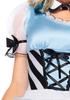 LEG AVENUE Psychedelic Alice Apron Dress with Choker and Headset Size Small Costume, Blue/Black, Women's,