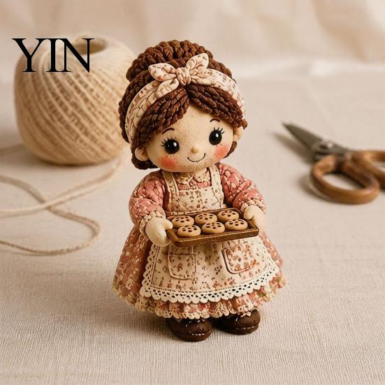 Unique Handmade Birthday Gifts Patchwork Doll DIY Kit, Cute Fabric Stuffed Figure Sewing Creative Activity for Stress Relief Floral Girl Craft