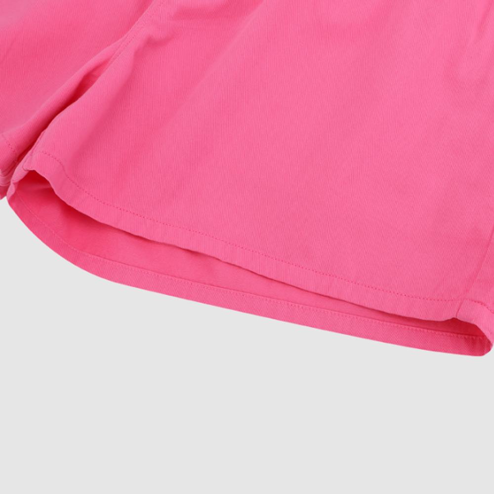 Polo Ralph Lauren SS24 Solid Color Logo Embroidered Drawstring Pocket Straight Leg Casual Shorts Women shorts Pink WMPOSHONDL20077-650