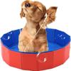 Dog Toy Collapsible Foldable Dog & Cat Swimming Pool 80x20cm Durable Thickened Eco-Friendly PVC with Drain Plug