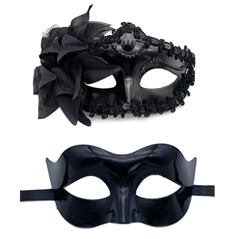 Couple Venetian Mask Masquerade Ball Mask Carnival Mardi Gras Prom Mask Theatrical Mask Cosplay Party Masque Lace Mask