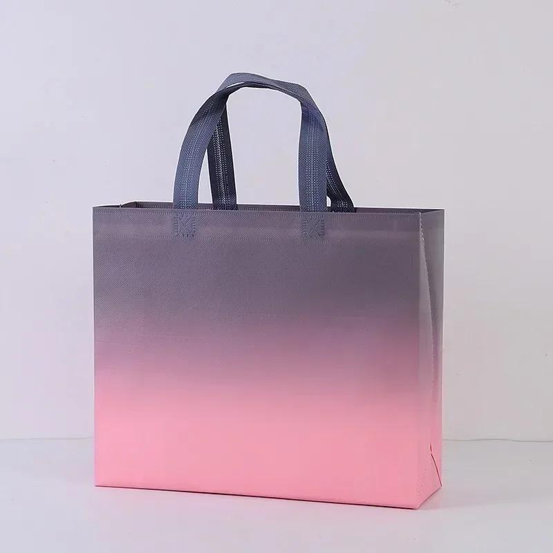 10pcs Coated Non-woven Fabric Bag Clothing Nonwovens Pack Handbag Environmentally Friendly Gift Shopping Packaging Pouch