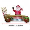 Christmas Inflatable Santa & Reindeer with Merry Sign Giant Scene Layout Build in LED