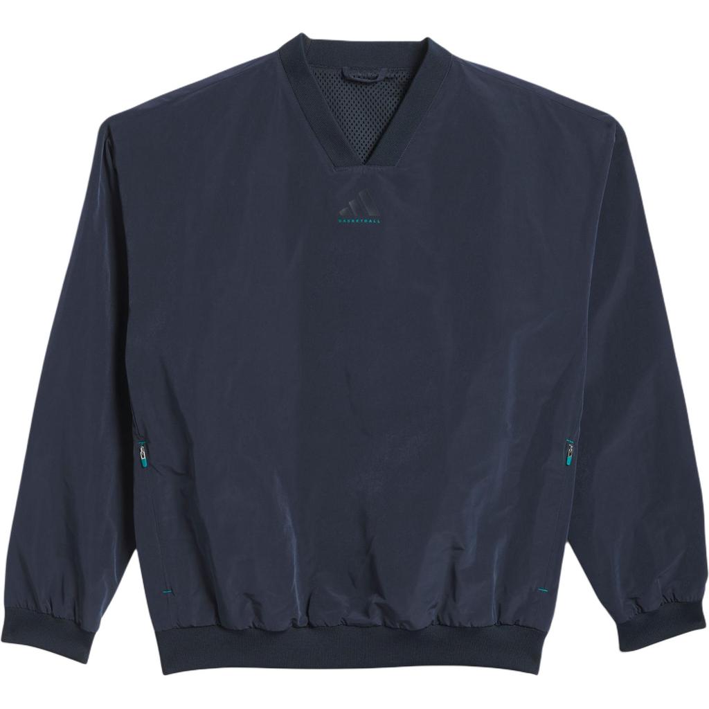 Adidas 2024 Chapter 03 Basketball Vintage Street V-Neck Pullover Long Sleeve Sweatshirt Unisex Night Sky Blue IW5628