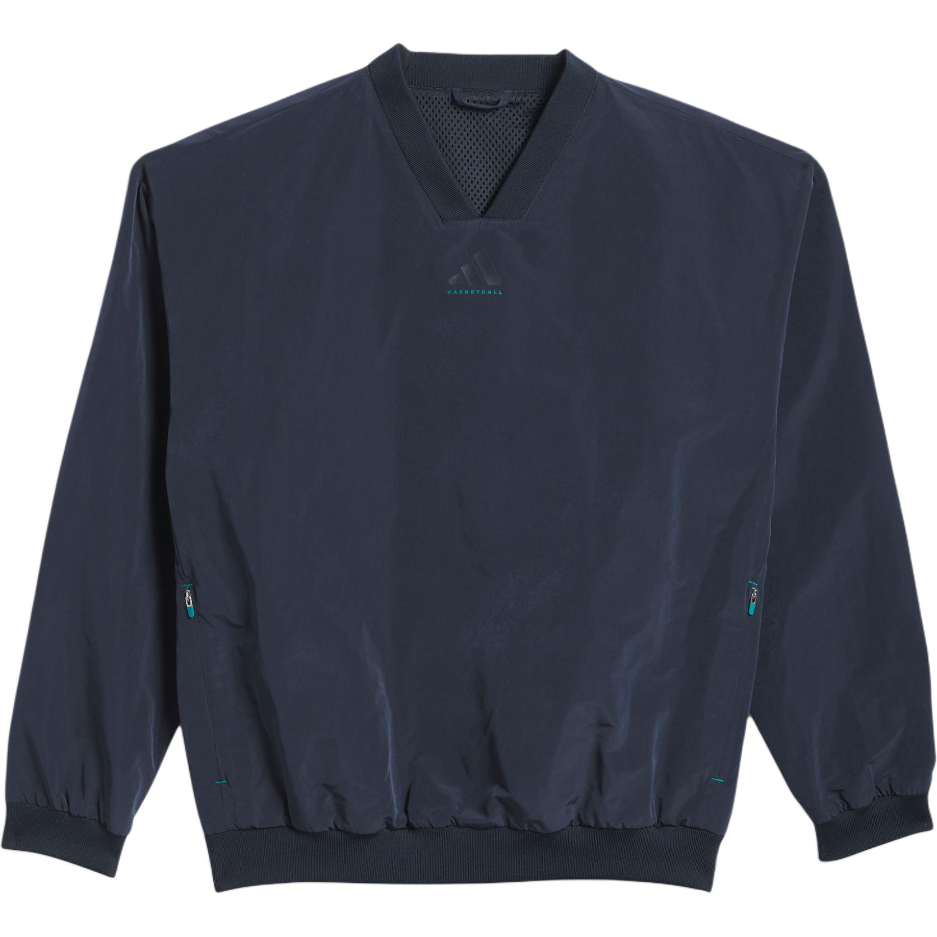 Adidas 2024 Chapter 03 Basketball Vintage Street V-Neck Pullover Long Sleeve Sweatshirt Unisex Night Sky Blue IW5628 L