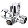Brass Diverter Splitter Switch T-Adapter Toilet Valve 3 Way Water Home Hose Replacement Rotating Shower Arm Bath