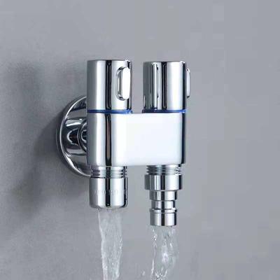 1Pc G1/2 Zinc Alloy Three-way Filling Angle Valve Wall Mount One Into Two Out Water Cleaning Sprayer Bathroom Accessories