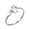 Women's Gold Geometric Cutout Wide Band Cross Ring - European & American Hip Hop Style