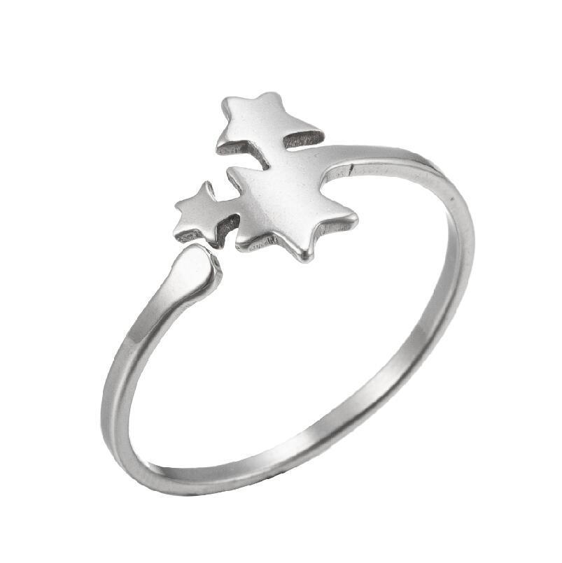 Women's Gold Geometric Cutout Wide Band Cross Ring - European & American Hip Hop Style