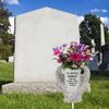 Cemetery Vase Angel Wing Memorial Vase with Spike And Drainage Hole Resin