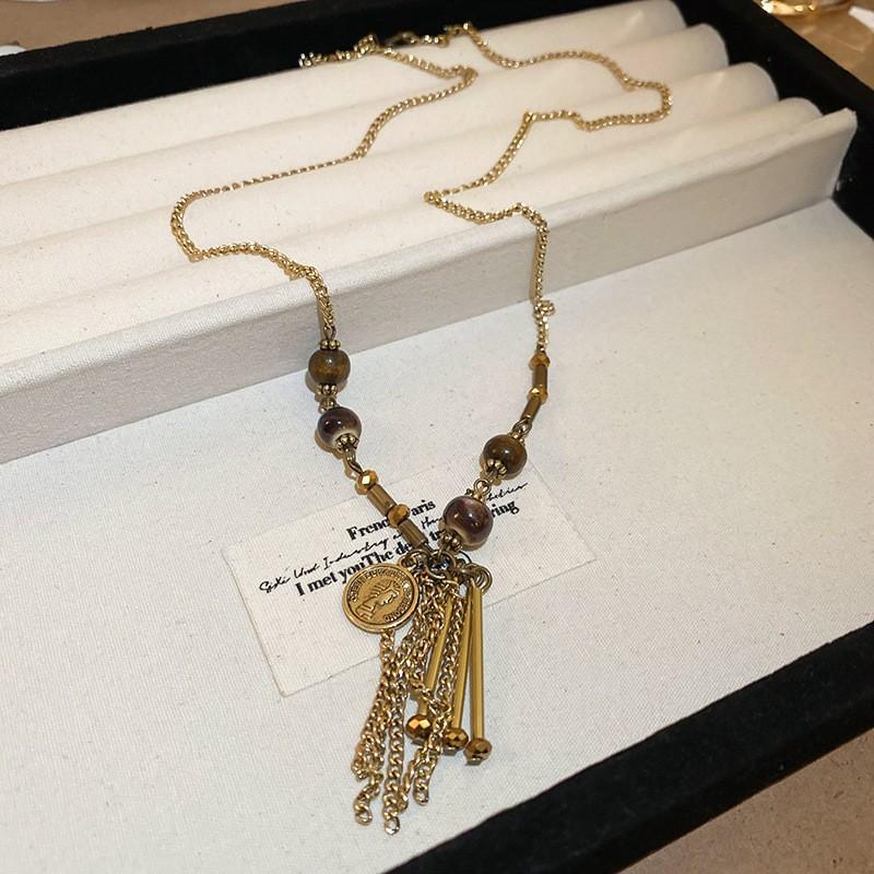 Love Pendant Necklace Internet Celebrity Fashion Versatile Sweater Chain High Sense Jewelry