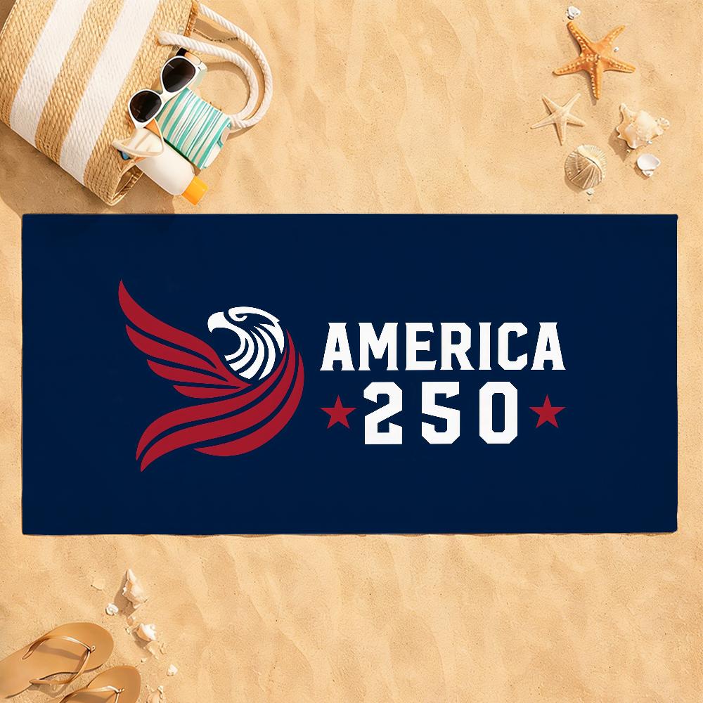 FREEDOM America 250th Anniversary Towel Quick Dry Absorbent Beach Towel for Sports, Fitness, Swimming and Outdoor Activities