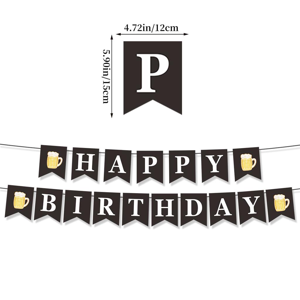 Oktoberfest Party Decorations Beer Banner Balloon 40th Cake Topper Number Balloon for German Beer Birthday Party Supplies Favors