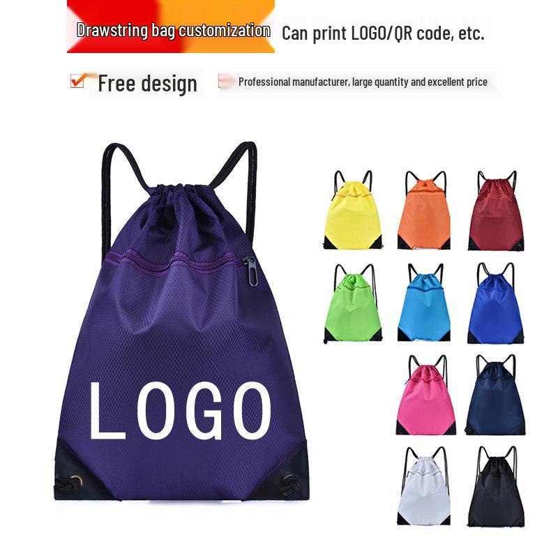 Unisex Oxford Waterproof Drawstring Backpack - Gym & Outdoor Use