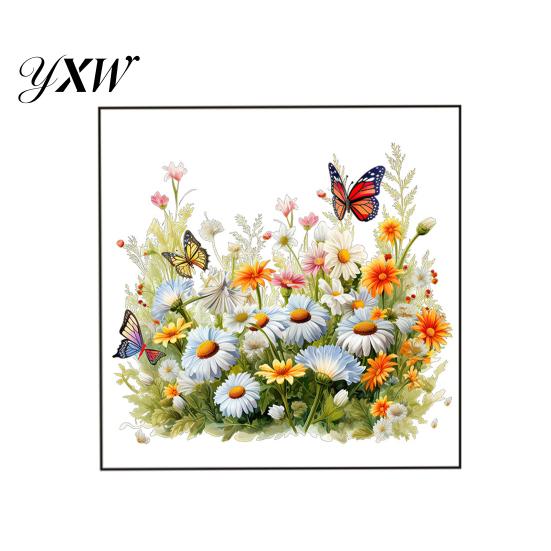 Long-lasting Wall Stickers Vibrant Butterfly Flower Pattern Easy to Adhesive Decals Apply Long-Lasting Decoration Removable Elegant Home Decor