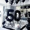 32 Inch Black Number Balloon, Crown Balloon, Birthday Party, New Year, Anniversary Number Decoration Supplies